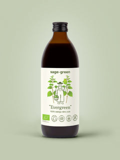 Evergreen – 100% bioloģiskā nātru sula 500 ml pudelē, auksti spiesta, bez cukura un piedevām